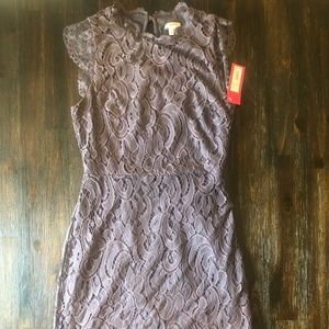 Purple lace dress